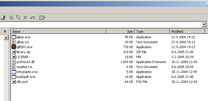 GlBSP and Wad2PDF files